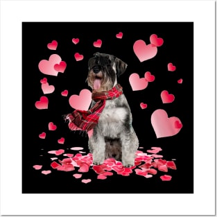 Standard Schnauzer Hearts Love Happy Valentine's Day Posters and Art